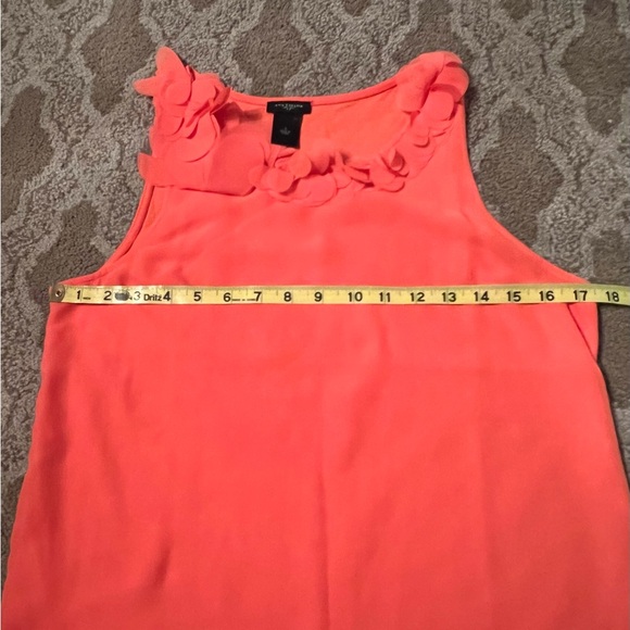 Ann Taylor Coral Color Sheer Tank-Size Small - Picture 7 of 9